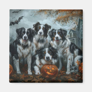 Border Collie Halloween Night Doggy Delight Magnet