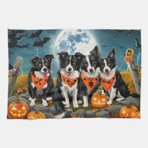 Border Collie Halloween Spooky Geschirrtuch
