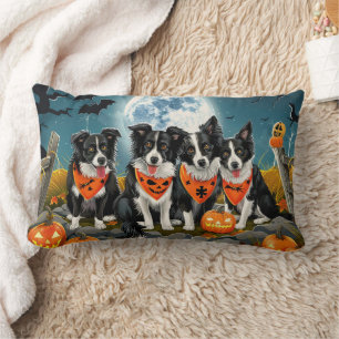 Border Collie Halloween Spooky Lendenkissen