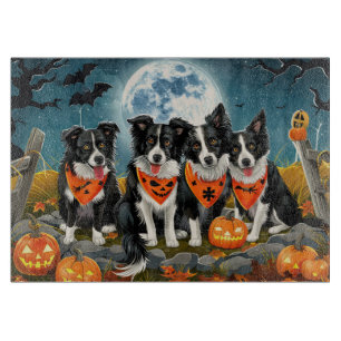 Border Collie Halloween Spooky Schneidebrett