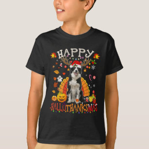 Border Collie Halloween Weihnachtshund Happy Hallo T-Shirt