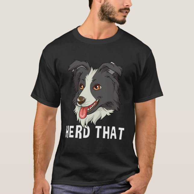 Border Collie Herd the T-Shirt (Vorderseite)