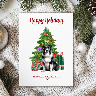 Border Collie Holiday Card Feiertagskarte