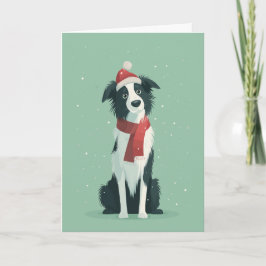 Border Collie Holiday Greeting Karte