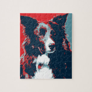 Border Collie Hope Parody Poster Puzzle