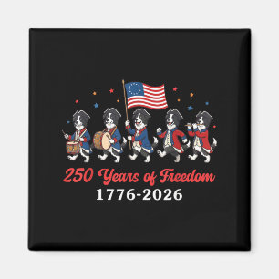 Border Collie Hund 250 Jahre Dom 1776 2026 Patriot Magnet