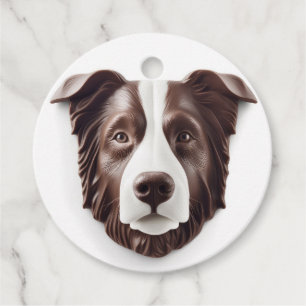 Border Collie Hund 3D Inspiriert Geschenkanhänger