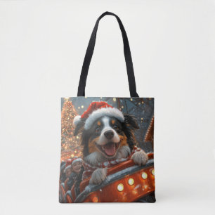 Border Collie Hund Achterbahn Weihnachten