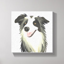 Border Collie | Hund Beautiful Pet Watercolor Leinwanddruck