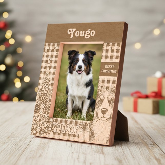 Border Collie Hund - Border Rentier Geätzte Rahmen (Von Creator hochgeladen)