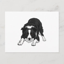 Border Collie Hund Feiertagspostkarte