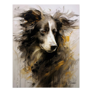 Border Collie Hund im Wind 002 - Yacobsen Deros Poster
