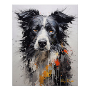Border Collie Hund im Wind 003 - Yacobsen Deros Poster