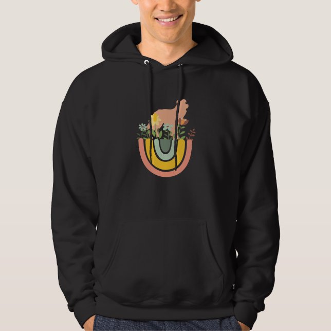 Border Collie Hund  Mama Papa Haustier Süß Regenbo Hoodie (Vorderseite)