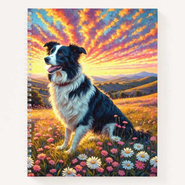 Border Collie Hund Notizbuch (Vorderseite)
