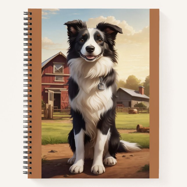 Border Collie Hund Notizbuch (Vorderseite)