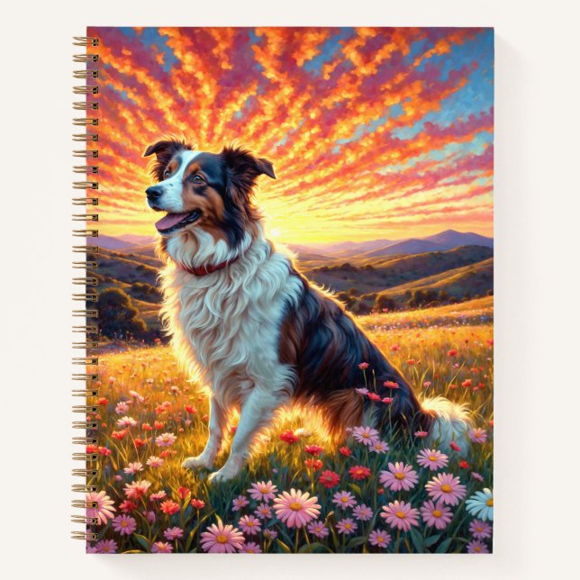 Border Collie Hund Notizbuch (Vorderseite)