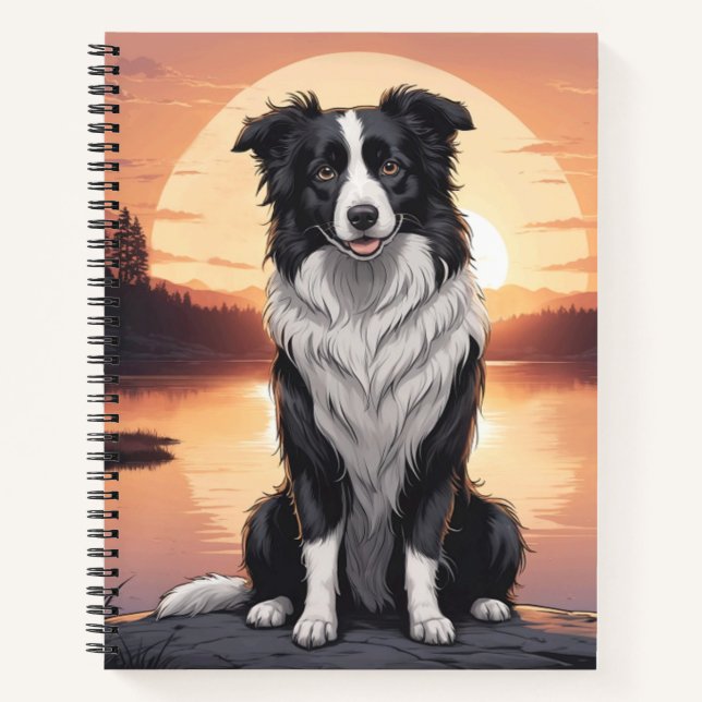 Border Collie Hund Notizbuch (Vorderseite)