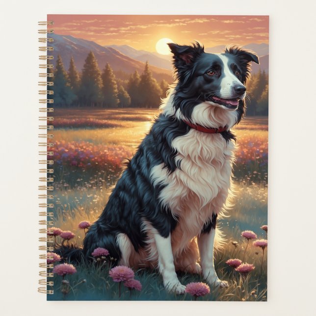Border Collie Hund Planer (Vorderseite)