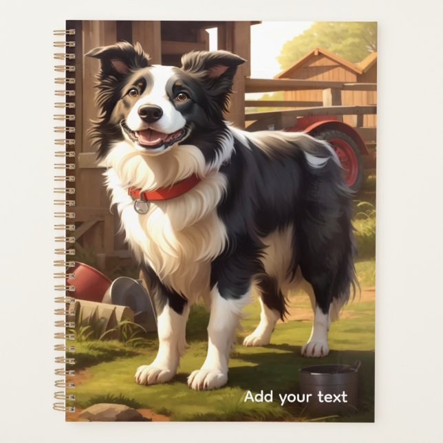 Border Collie Hund Planer (Vorderseite)