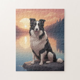 Border Collie Hund Puzzle