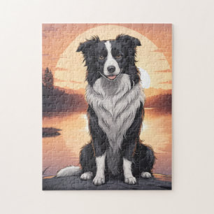Border Collie Hund Puzzle