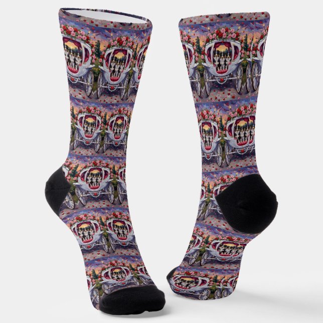 Border Collie Hund Valentinstag Socken (Gewinkelt)