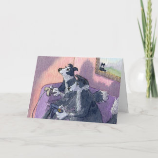 Border-Collie-Hund Videogamers, Konzentration Karte