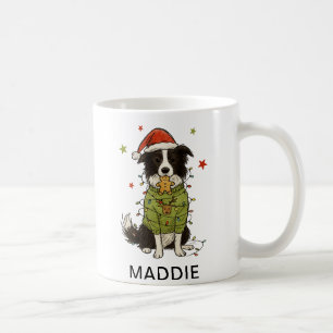 Border Collie Hund Weihnachtslicht Sweater Kaffeetasse