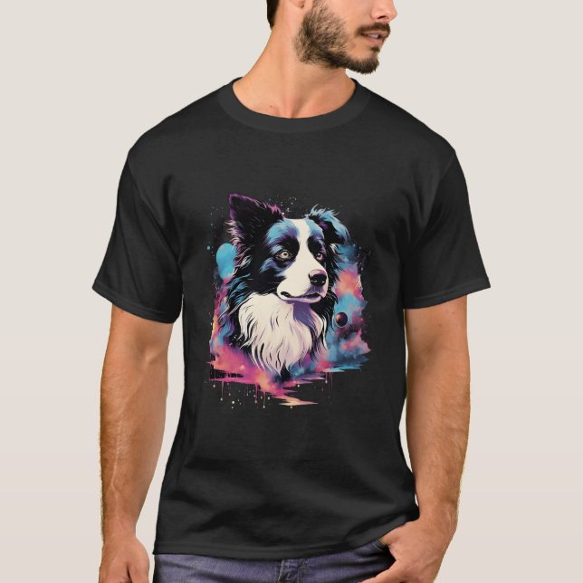 Border Collie Hunde Männer Frauen Kinder T-Shirt (Vorderseite)