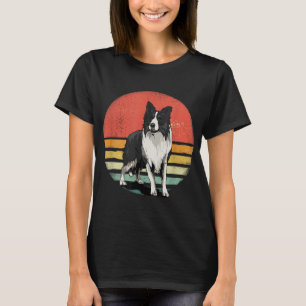 Border Collie Hundeliebhaber Retro Vintage 70er Ja T-Shirt