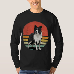 Border Collie Hundeliebhaber Retro Vintage 70er Ja T-Shirt