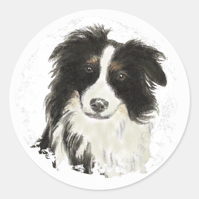 Border Collie - Hundesammlung Runder Aufkleber (Vorderseite)