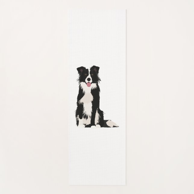 Border Collie Illustration! Yogamatte (Vorderseite)