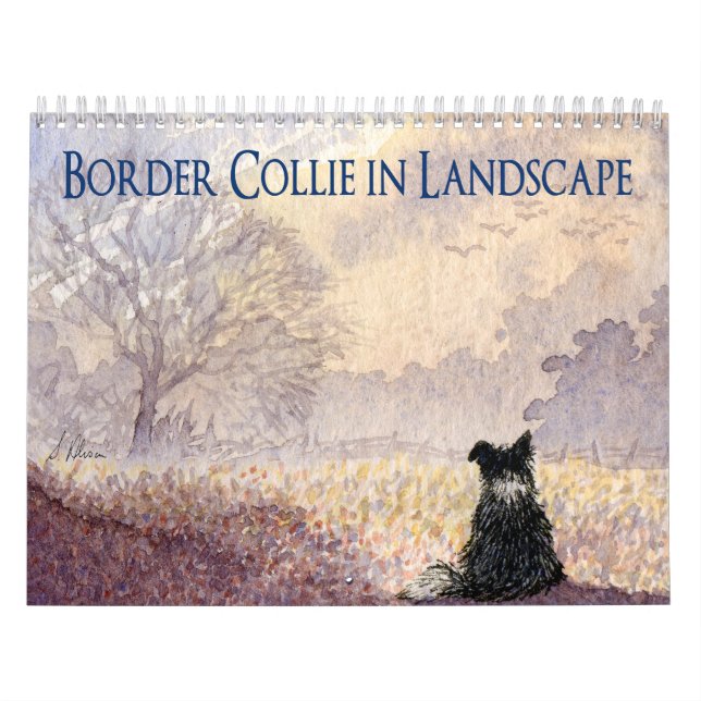 Border Collie im Landschaftskalender Kalender (Titelbild)