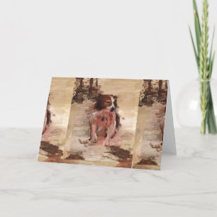 "Border Collie in the Snow" Malkarte Karte