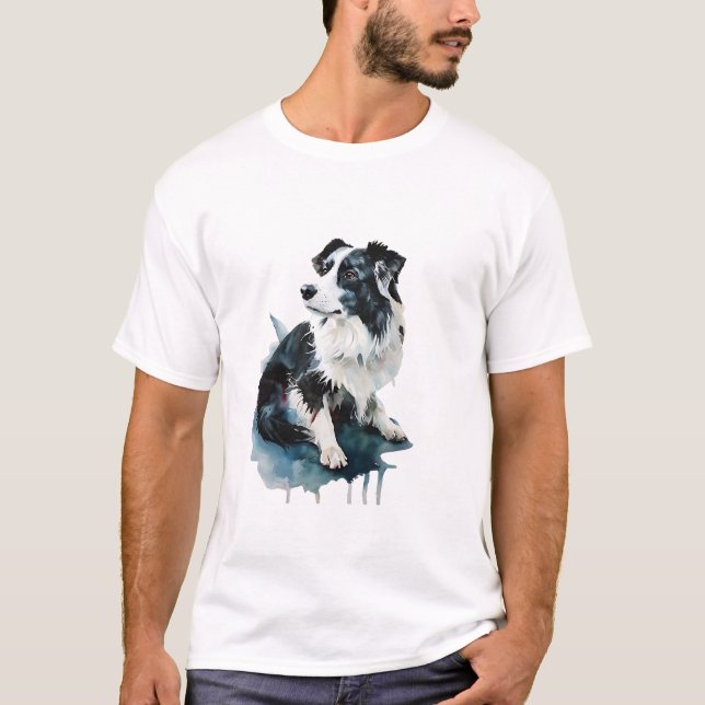 Border Collie - Intelligent, energetisch, T-Shirt (Vorderseite)