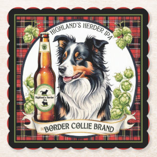 Border Collie IPA Bierdeckel Untersetzer