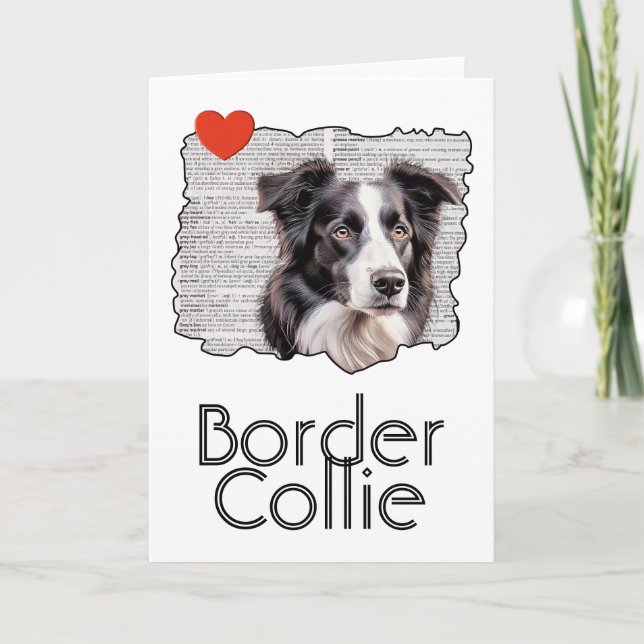 Border Collie Karte (Vorderseite)