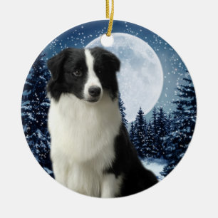 Border-Collie Keramik Ornament