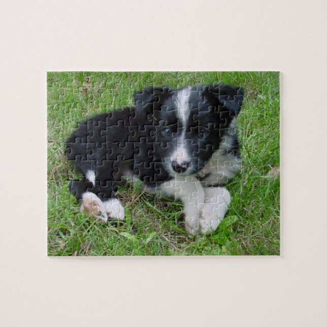 Border-Collie-kundengerechtes Puzzlespiel! Puzzle (Horizontal)