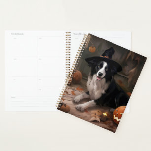 Border Collie Kürbisse Halloween Gruselig Planer