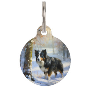 Border Collie Let It Schnee Weihnachten Haustiermarke