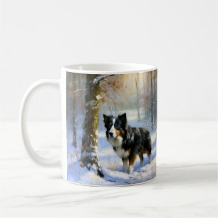 Border Collie Let It Schnee Weihnachten Kaffeetasse