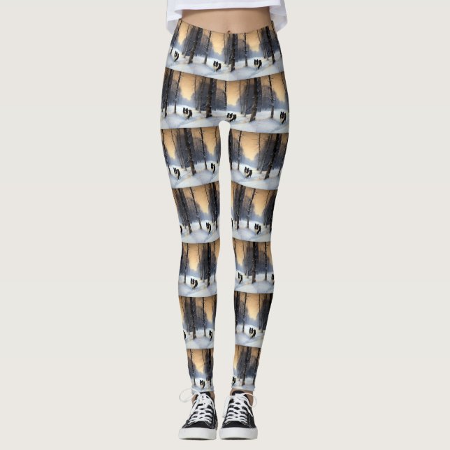 Border Collie Let It Schnee Weihnachten Leggings (Vorderseite)