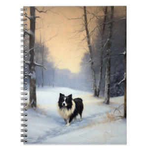 Border Collie Let It Schnee Weihnachten Notizblock