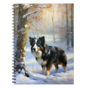 Border Collie Let It Schnee Weihnachten Notizblock