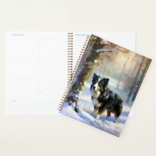 Border Collie Let It Schnee Weihnachten Planer