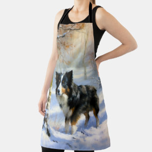 Border Collie Let It Schnee Weihnachten Schürze