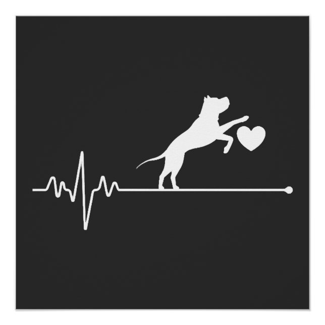 Border Collie Liebhaber Mutter Geschenke Herzschla Poster (Vorderseite)
